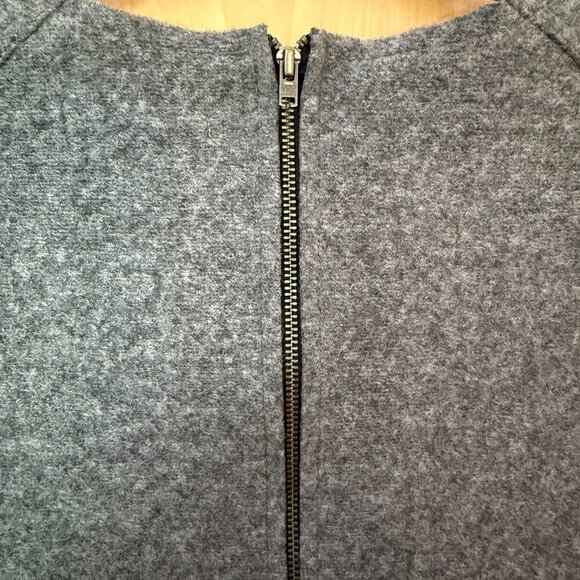 Madewell charcoal gray sleeveless wool tunic top with zipper detail – Women’s S - Picture 5 of 5